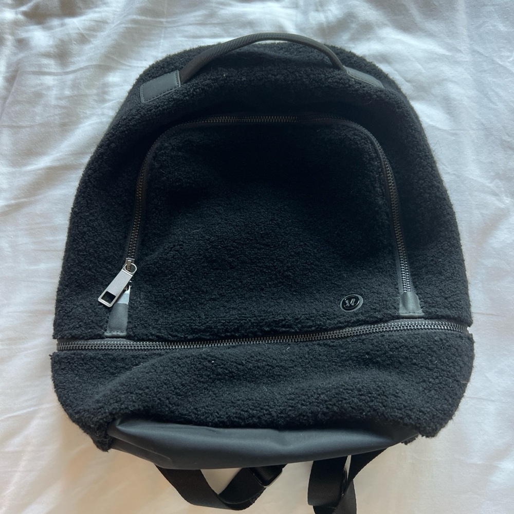 lululemon athletica Black Sherpa-style Backpack